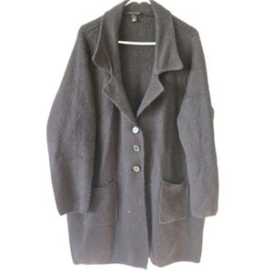 Torrid Black Cardigan Sweater with Notched Lapel, 3X